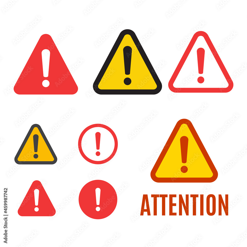 Danger sign design. Caution error icon. Danger sign design. Caution error icon.
