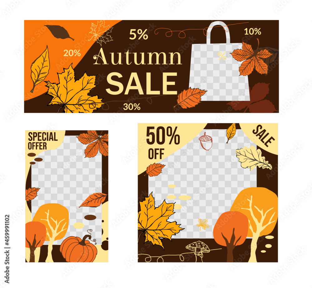 SALE, liście, jesień, ilustracja, projekt, tapeta, sztuka, jesienią, element, dekoracja, losowanie, drzew, set, tekstura, pora roku, plik wektorowy, papier, bazgrać, szkolne, szkic,autumn sale