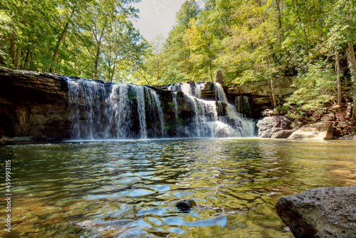 A beautiful waterfall on Brush Creek near Athens  West Virginia  USA.