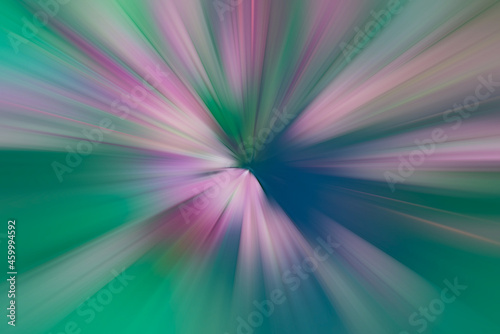 Rapid perspective digital pink and green rays