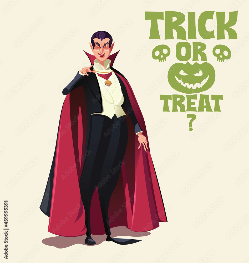 Halloween vampire.Trick or treat vector illustration