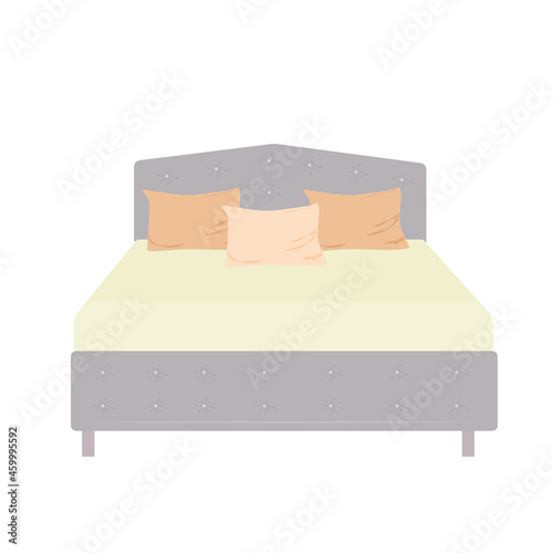 bed with pillows