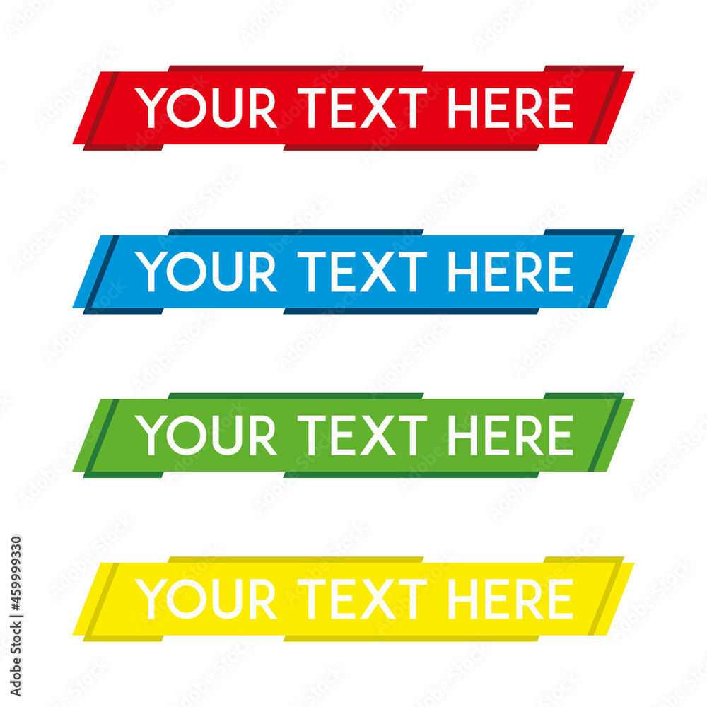 banner set, text box, title box, speech text, speech title, frame text, frame title, text border, title border	
