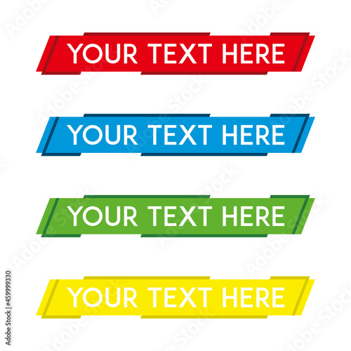 banner set, text box, title box, speech text, speech title, frame text, frame title, text border, title border	
