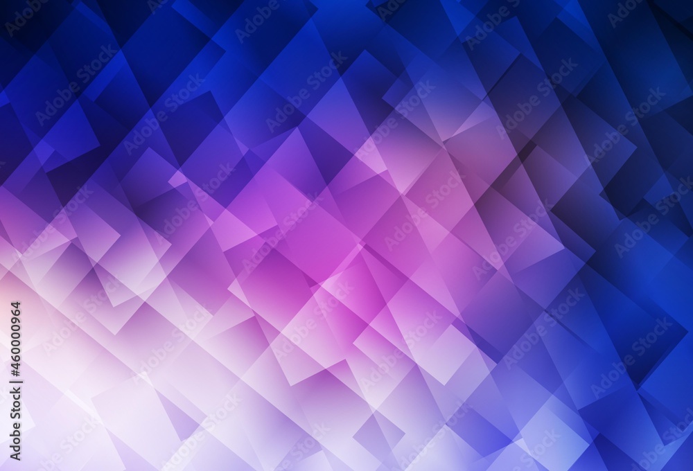 Obraz premium Dark Pink, Blue vector layout with lines, rectangles.