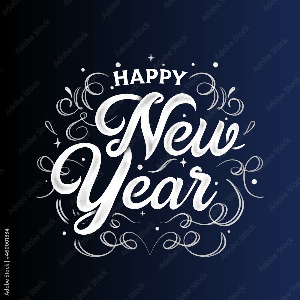 happy new year 2022 with lettering vector design illustration
