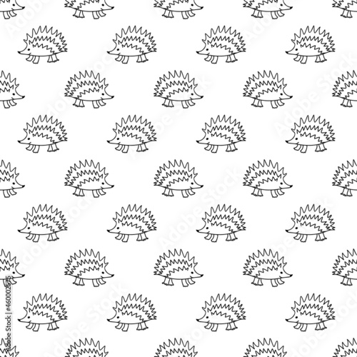 Seamless hedgehog pattern