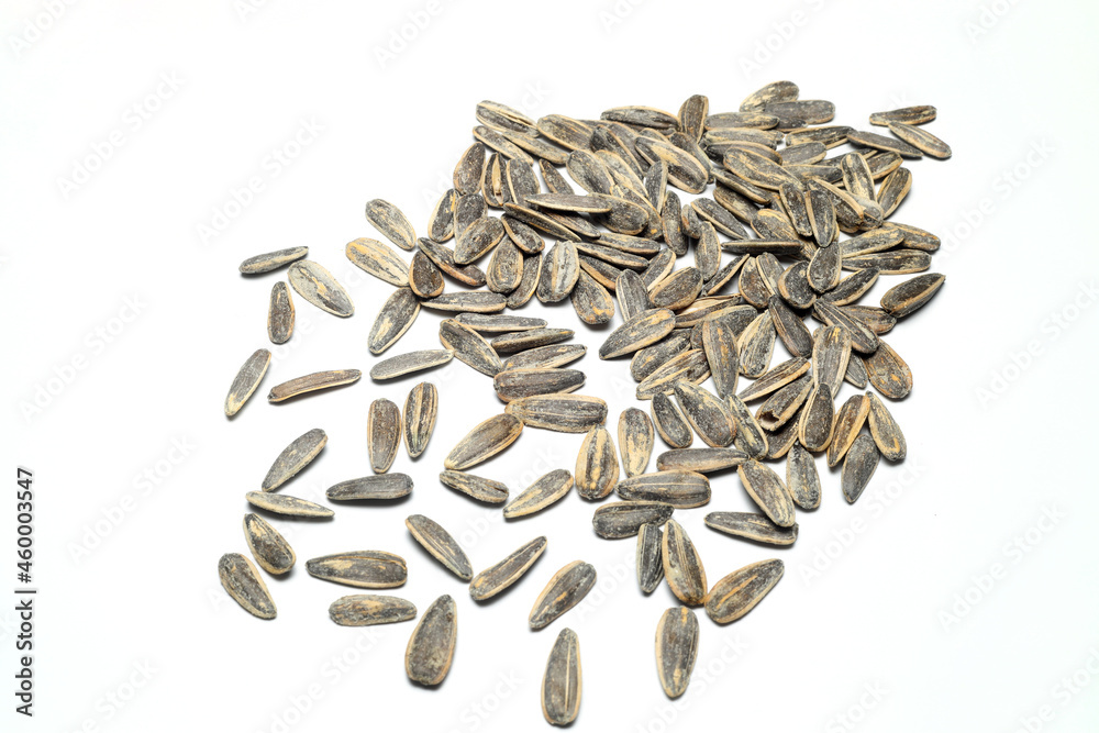 Dried Seed of Sunflower on white background. Dried Seed of Sunflower on white background.