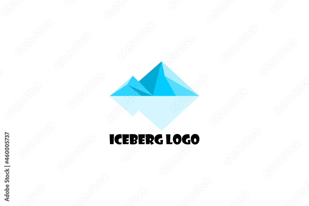 Vector logo element with iceberg landscape illustration. Usable for photography, travel, hotel and general business brands Vector logo element with iceberg landscape illustration. Usable for photography, travel, hotel and general business brands
