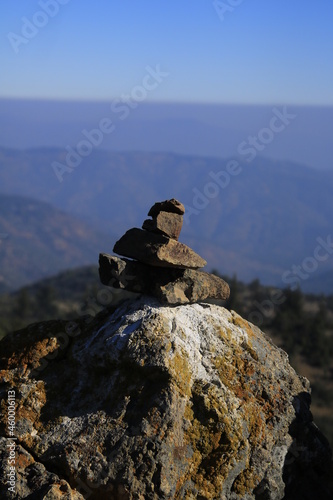 hiker on top of mountain © Cokke Romero