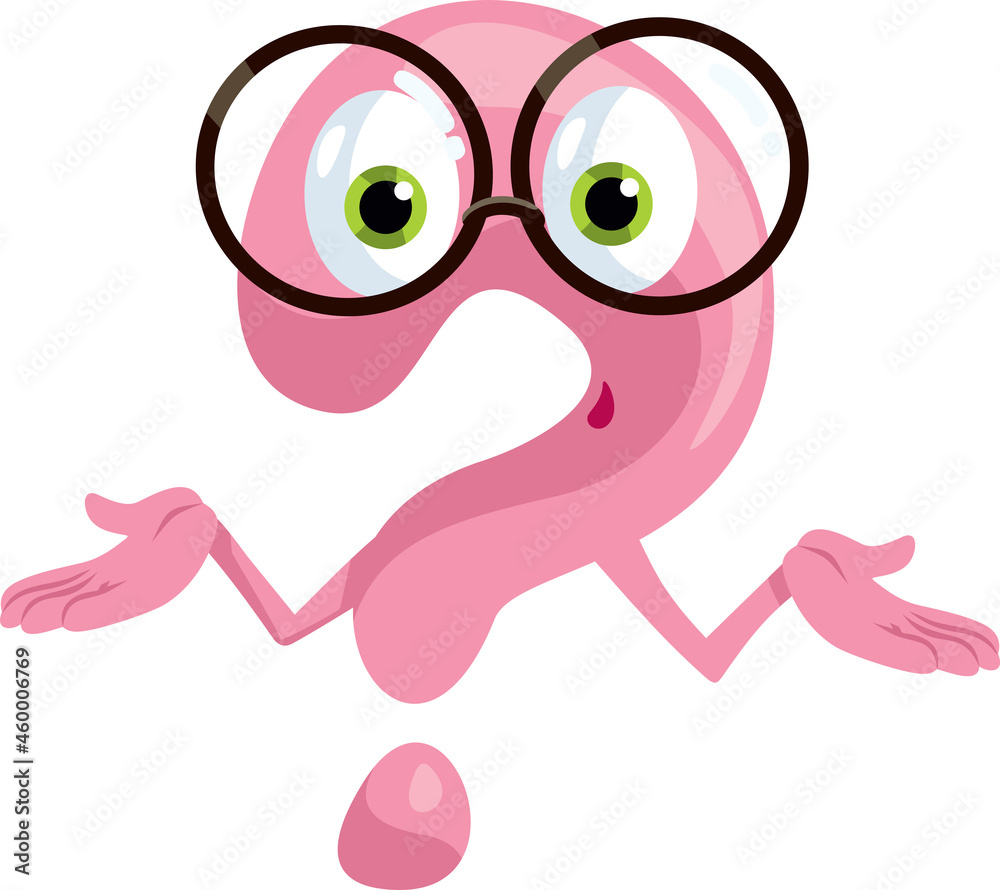 Shrugging Question Mark Vector Cartoon Illustration Shrugging Question Mark Vector Cartoon Illustration
