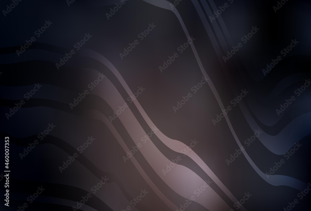 Dark Brown vector pattern with wry lines.