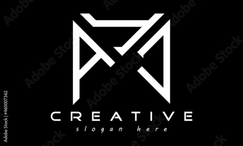 geometric monogram letters AYC logo design vector, business logo, icon shape logo, rectangle squire polygon letters modern unique minimalist creative logo design, vector template