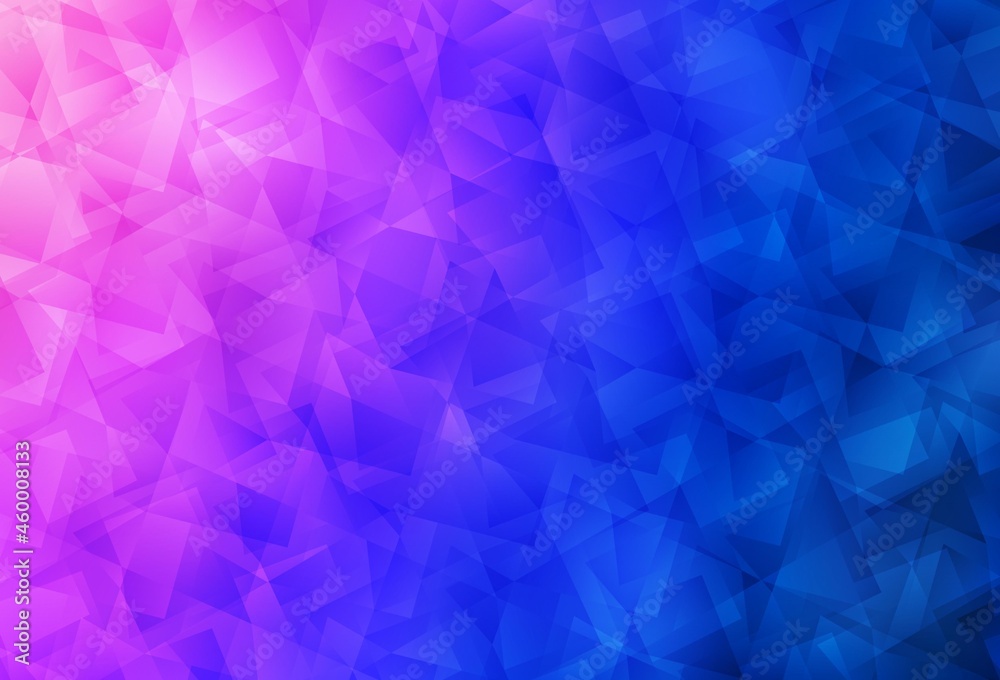 Light Pink, Blue vector low poly background.