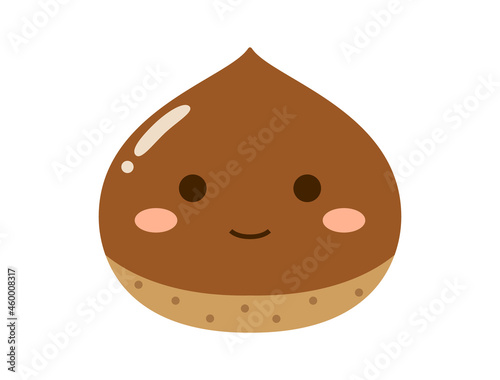 栗をキャラクターにした可愛いイラスト