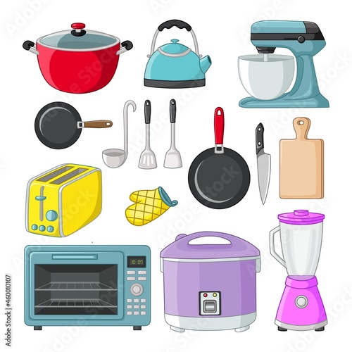 Set of kitchen equipment icon