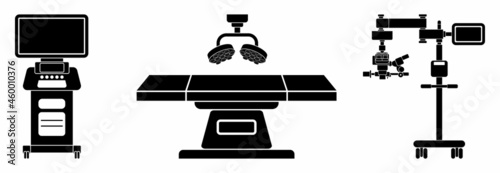 medical equipment icon set, medical equipment vector set symbol