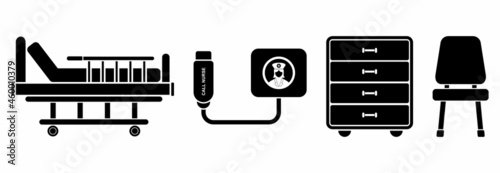 medical equipment icon set, medical equipment vector set symbol