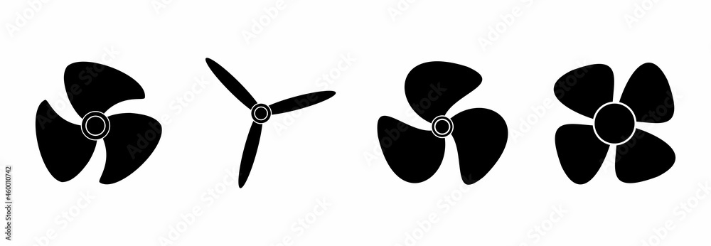 propeller icon set, propeller vector set symbol - obrazy, fototapety, plakaty 