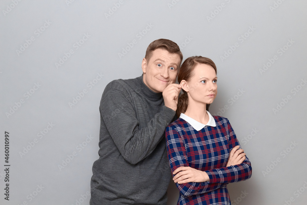 Portrait of couple after quarrel, relationship concept Portrait of couple after quarrel, relationship concept