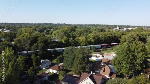 Aerial Over Train Passing