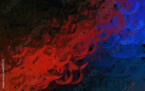 Dark Blue, Yellow vector texture with curved lines.