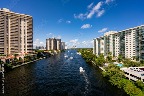 Aerial photo Intracoastal Waterway Miami Aventura