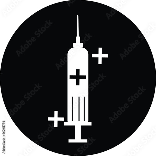 injection vaccination flat style, concept isolated vector illustration.