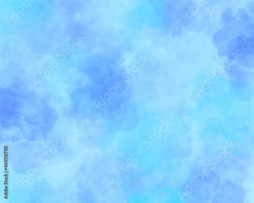 青い抽象的な水彩滲み背景