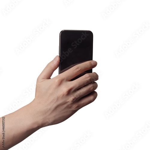 hand holding mobile phone