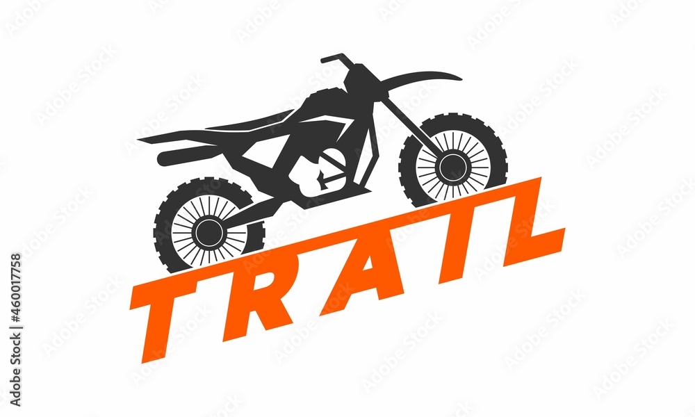 Obraz premium Trail motocross vector logo