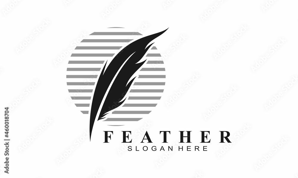Feather creative modern logo Feather creative modern logo