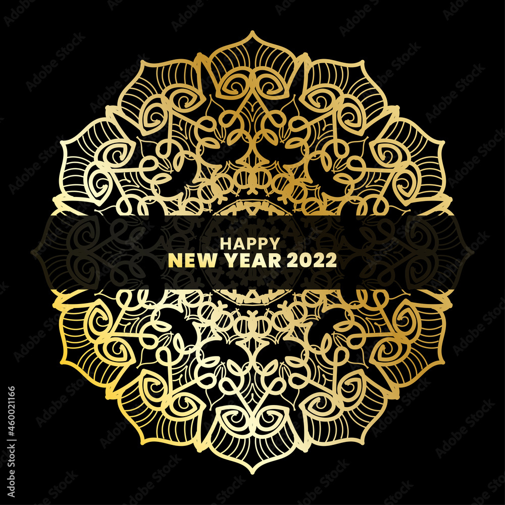 Happy New Year With Luxury Mandala