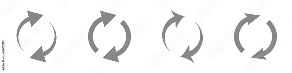 Conjunto de icono de actualización. Icono de flecha de rotación. Concepto de girar, actualizar, volver a cargar. Ilustración vectorial Conjunto de icono de actualización. Icono de flecha de rotación. Concepto de girar, actualizar, volver a cargar. Ilustración vectorial