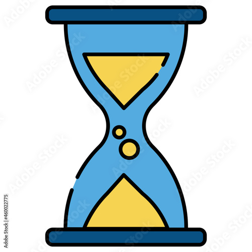 A vintage timer device, icon of sandglass
