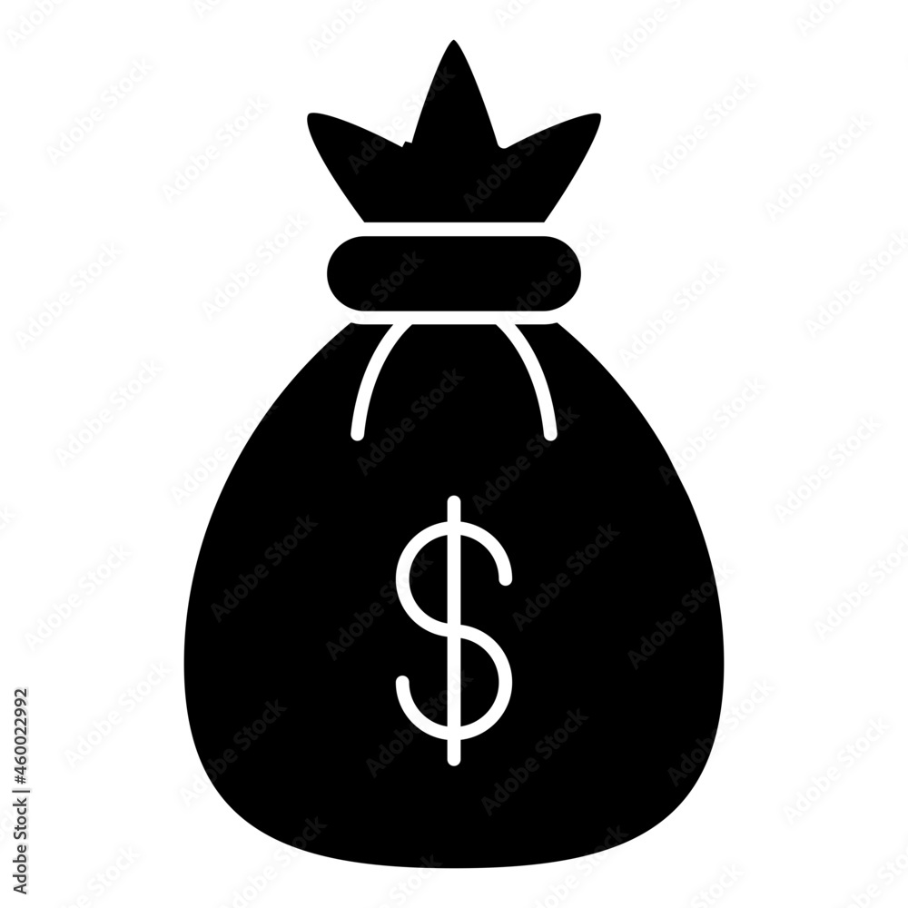 Trendy design icon of money bag