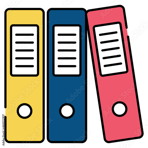 A premium download icon of binders