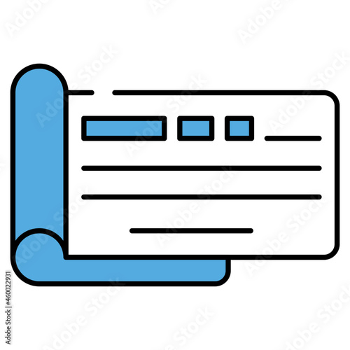 Modern design icon of checkbook