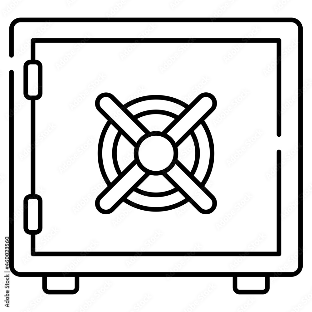 An editable design icon of bank locker An editable design icon of bank locker