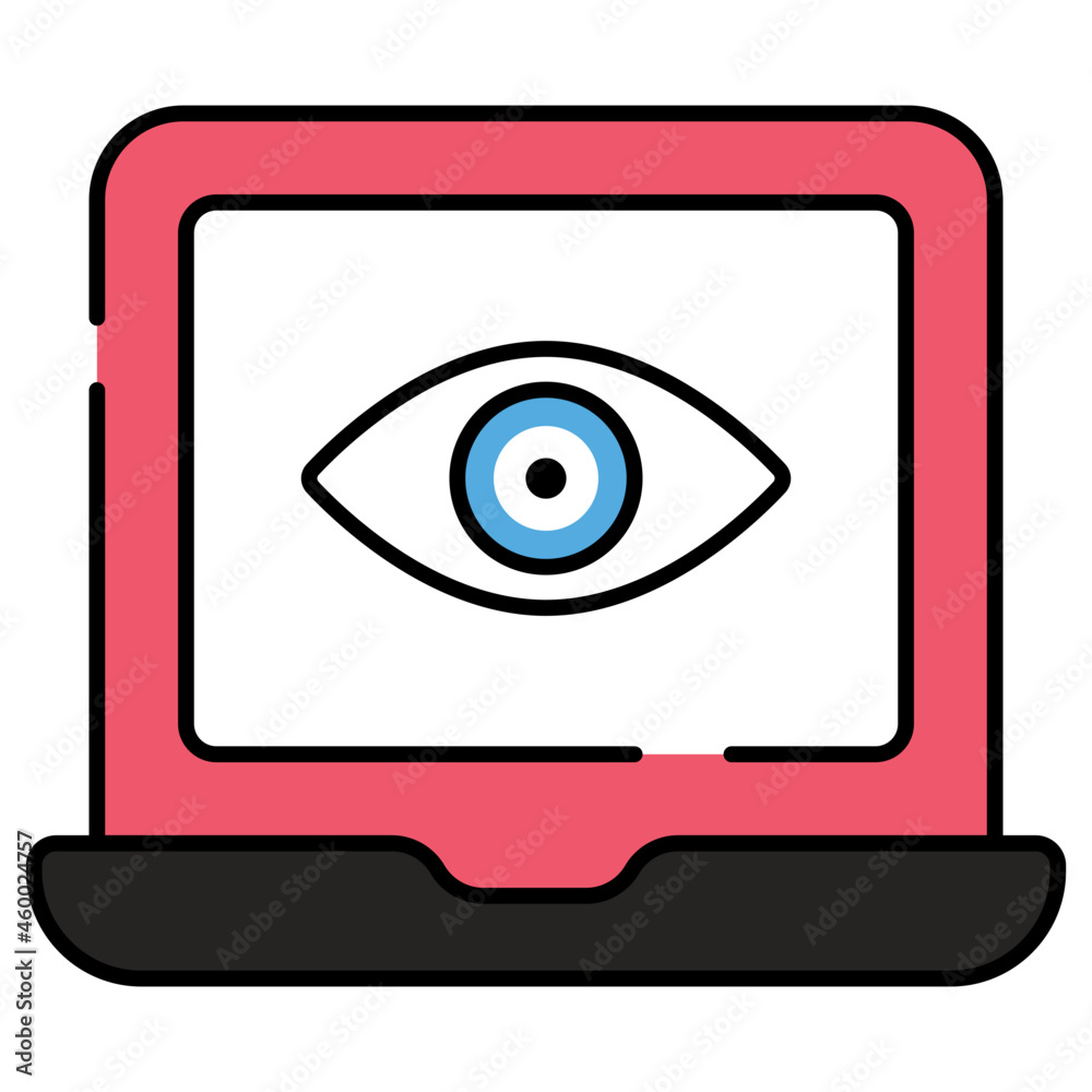 Trendy vector design of online eye Trendy vector design of online eye