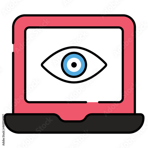 Trendy vector design of online eye
