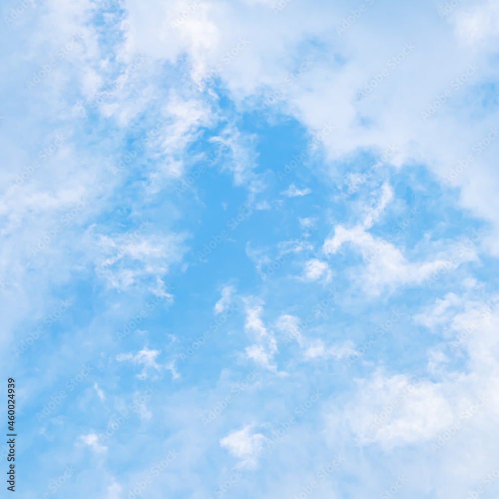 Background of blue sky with beautiful natural white clouds.