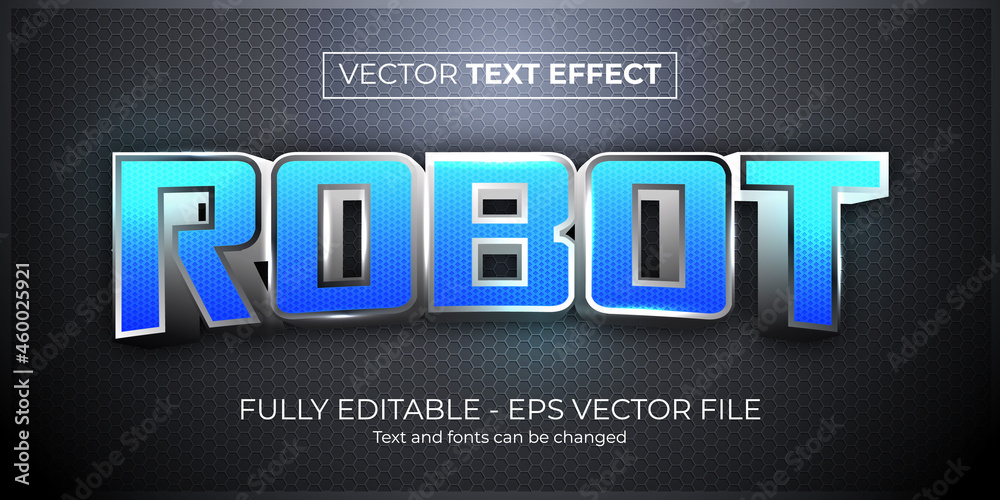 Editable Text Effect Robot Style Editable Text Effect Robot Style