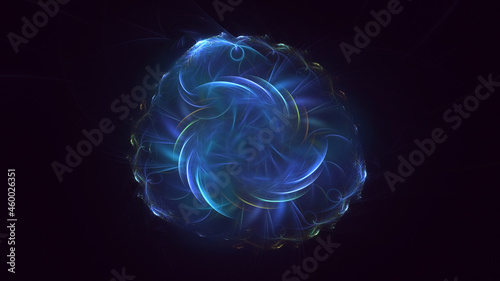 3D rendering abstract round light background