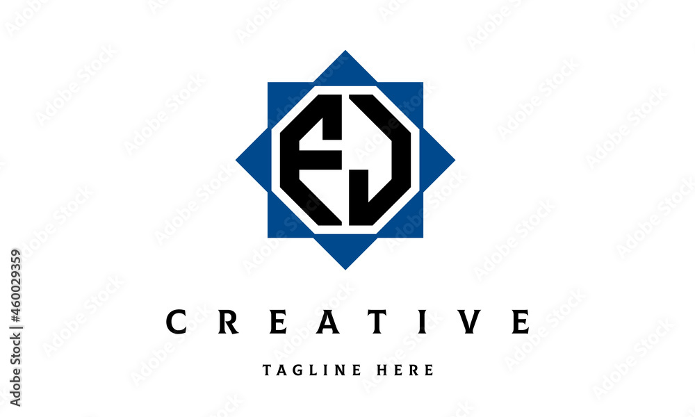 FJ double square latter logo vector FJ double square latter logo vector