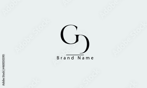 GD DG G D abstract vector logo monogram template photo