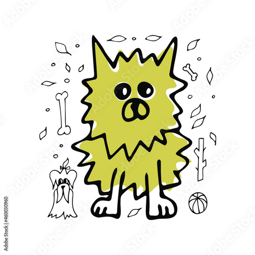 Hand drawn spitz, doodles.