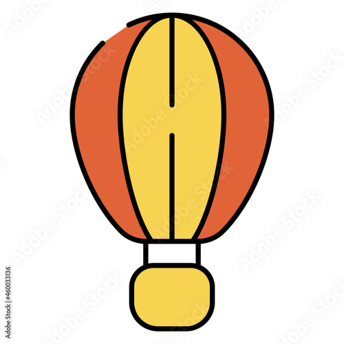 Modern design icon of hot air balloon