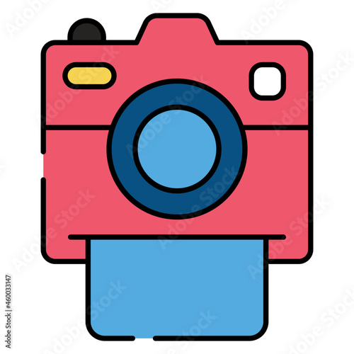 A perfect design icon of instant camera