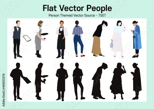 Person thema vectoer source 7set